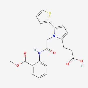 molecular formula C21H20N2O5S B3506608 3-[1-(2-{[2-(methoxycarbonyl)phenyl]amino}-2-oxoethyl)-5-(2-thienyl)-1H-pyrrol-2-yl]propanoic acid 