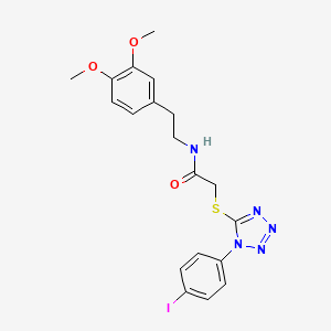 molecular formula C19H20IN5O3S B3506611 N-[2-(3,4-dimethoxyphenyl)ethyl]-2-{[1-(4-iodophenyl)-1H-tetrazol-5-yl]thio}acetamide 