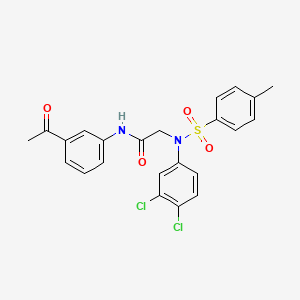 molecular formula C23H20Cl2N2O4S B3506638 N~1~-(3-acetylphenyl)-N~2~-(3,4-dichlorophenyl)-N~2~-[(4-methylphenyl)sulfonyl]glycinamide 