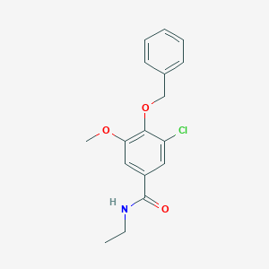 molecular formula C17H18ClNO3 B3506644 4-(benzyloxy)-3-chloro-N-ethyl-5-methoxybenzamide 