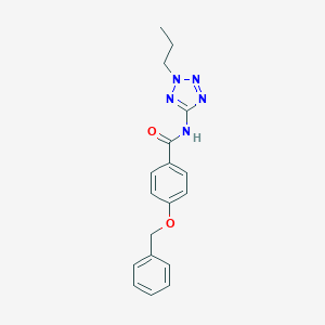 molecular formula C18H19N5O2 B350665 4-phenylmethoxy-N-(2-propyltetrazol-5-yl)benzamide CAS No. 593241-44-2