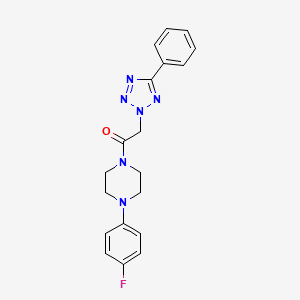 molecular formula C19H19FN6O B3506662 1-(4-fluorophenyl)-4-[(5-phenyl-2H-tetrazol-2-yl)acetyl]piperazine 