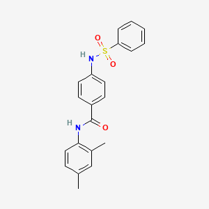 molecular formula C21H20N2O3S B3506675 N-(2,4-dimethylphenyl)-4-[(phenylsulfonyl)amino]benzamide 