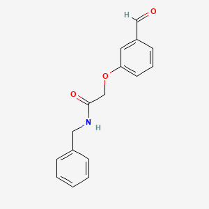 molecular formula C16H15NO3 B3506708 N-benzyl-2-(3-formylphenoxy)acetamide 