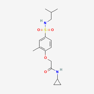 molecular formula C16H24N2O4S B3506738 N-cyclopropyl-2-{4-[(isobutylamino)sulfonyl]-2-methylphenoxy}acetamide 