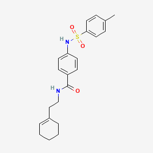 molecular formula C22H26N2O3S B3506740 N-[2-(1-cyclohexen-1-yl)ethyl]-4-{[(4-methylphenyl)sulfonyl]amino}benzamide 