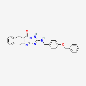 molecular formula C27H25N5O2 B3506746 6-benzyl-2-{[4-(benzyloxy)benzyl]amino}-5-methyl[1,2,4]triazolo[1,5-a]pyrimidin-7(4H)-one 