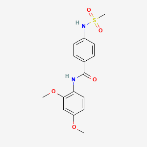 molecular formula C16H18N2O5S B3506764 N-(2,4-dimethoxyphenyl)-4-[(methylsulfonyl)amino]benzamide 