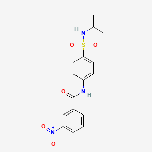 molecular formula C16H17N3O5S B3506810 N-{4-[(isopropylamino)sulfonyl]phenyl}-3-nitrobenzamide 