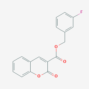 molecular formula C17H11FO4 B3506819 3-fluorobenzyl 2-oxo-2H-chromene-3-carboxylate 