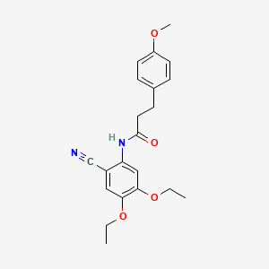 molecular formula C21H24N2O4 B3506832 N-(2-cyano-4,5-diethoxyphenyl)-3-(4-methoxyphenyl)propanamide 