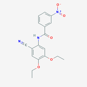 molecular formula C18H17N3O5 B3506840 N-(2-cyano-4,5-diethoxyphenyl)-3-nitrobenzamide 