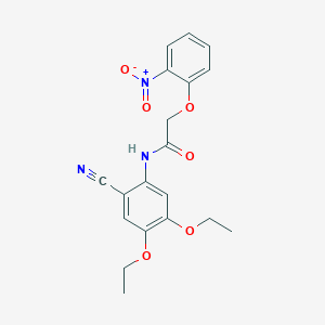 molecular formula C19H19N3O6 B3506867 N-(2-cyano-4,5-diethoxyphenyl)-2-(2-nitrophenoxy)acetamide 