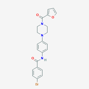 molecular formula C22H20BrN3O3 B350687 4-bromo-N-{4-[4-(2-furoyl)-1-piperazinyl]phenyl}benzamide CAS No. 674338-47-7