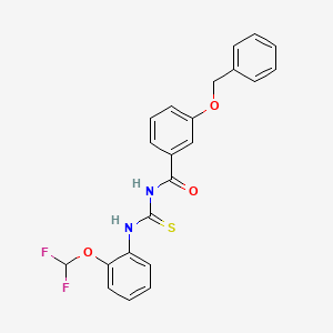 3-(benzyloxy)-N-({[2-(difluoromethoxy)phenyl]amino}carbonothioyl)benzamide