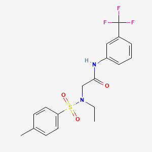 molecular formula C18H19F3N2O3S B3506886 N~2~-ethyl-N~2~-[(4-methylphenyl)sulfonyl]-N~1~-[3-(trifluoromethyl)phenyl]glycinamide 