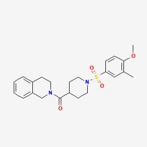 molecular formula C23H28N2O4S B3506911 2-({1-[(4-methoxy-3-methylphenyl)sulfonyl]-4-piperidinyl}carbonyl)-1,2,3,4-tetrahydroisoquinoline 