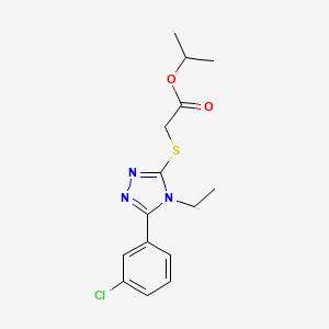 molecular formula C15H18ClN3O2S B3506967 isopropyl {[5-(3-chlorophenyl)-4-ethyl-4H-1,2,4-triazol-3-yl]thio}acetate 
