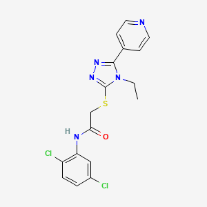 molecular formula C17H15Cl2N5OS B3507059 N-(2,5-dichlorophenyl)-2-{[4-ethyl-5-(4-pyridinyl)-4H-1,2,4-triazol-3-yl]thio}acetamide 