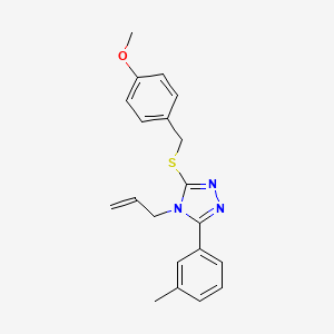 molecular formula C20H21N3OS B3507102 4-allyl-3-[(4-methoxybenzyl)thio]-5-(3-methylphenyl)-4H-1,2,4-triazole 