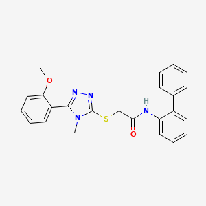 molecular formula C24H22N4O2S B3507117 N-2-biphenylyl-2-{[5-(2-methoxyphenyl)-4-methyl-4H-1,2,4-triazol-3-yl]thio}acetamide 