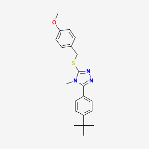 molecular formula C21H25N3OS B3507148 3-(4-tert-butylphenyl)-5-[(4-methoxybenzyl)thio]-4-methyl-4H-1,2,4-triazole 