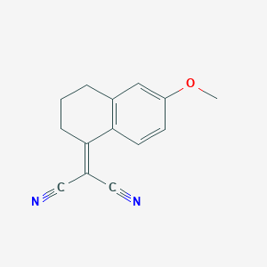 molecular formula C14H12N2O B3507169 (6-methoxy-3,4-dihydro-1(2H)-naphthalenylidene)malononitrile 