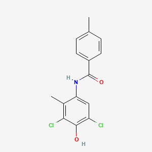 molecular formula C15H13Cl2NO2 B3507186 N-(3,5-dichloro-4-hydroxy-2-methylphenyl)-4-methylbenzamide 