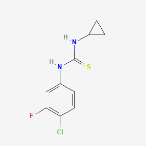molecular formula C10H10ClFN2S B3507190 N-(4-chloro-3-fluorophenyl)-N'-cyclopropylthiourea 