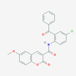 molecular formula C24H16ClNO5 B3507210 N-(2-benzoyl-4-chlorophenyl)-6-methoxy-2-oxo-2H-chromene-3-carboxamide 