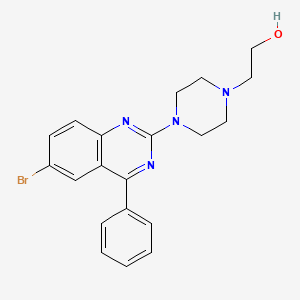 molecular formula C20H21BrN4O B3507213 2-[4-(6-bromo-4-phenyl-2-quinazolinyl)-1-piperazinyl]ethanol 