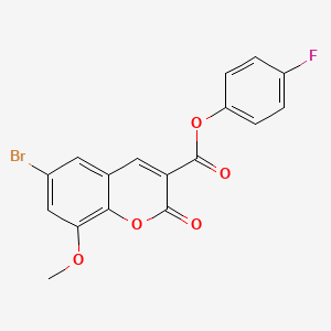 molecular formula C17H10BrFO5 B3507225 4-fluorophenyl 6-bromo-8-methoxy-2-oxo-2H-chromene-3-carboxylate 