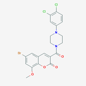 molecular formula C21H17BrCl2N2O4 B3507232 6-bromo-3-{[4-(3,4-dichlorophenyl)-1-piperazinyl]carbonyl}-8-methoxy-2H-chromen-2-one 
