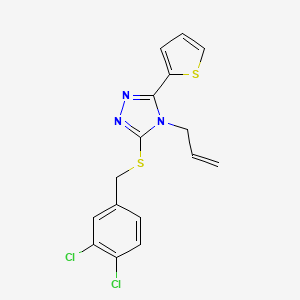 molecular formula C16H13Cl2N3S2 B3507279 4-allyl-3-[(3,4-dichlorobenzyl)thio]-5-(2-thienyl)-4H-1,2,4-triazole 