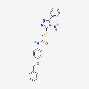 2-[(4-amino-5-phenyl-4H-1,2,4-triazol-3-yl)thio]-N-[4-(benzyloxy)phenyl]acetamide