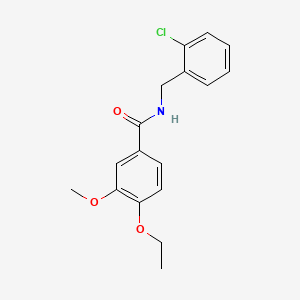molecular formula C17H18ClNO3 B3507359 N-(2-chlorobenzyl)-4-ethoxy-3-methoxybenzamide 