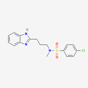 molecular formula C17H18ClN3O2S B3507364 N-[3-(1H-benzimidazol-2-yl)propyl]-4-chloro-N-methylbenzenesulfonamide 