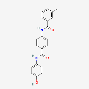 molecular formula C21H18N2O3 B3507397 N-(4-{[(4-hydroxyphenyl)amino]carbonyl}phenyl)-3-methylbenzamide 