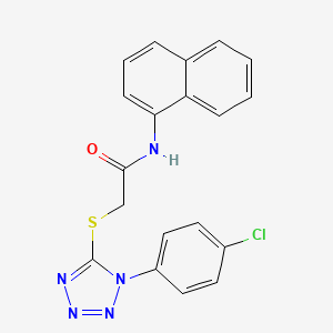 2-{[1-(4-chlorophenyl)-1H-tetrazol-5-yl]thio}-N-1-naphthylacetamide