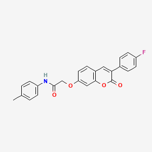 molecular formula C24H18FNO4 B3507429 2-{[3-(4-fluorophenyl)-2-oxo-2H-chromen-7-yl]oxy}-N-(4-methylphenyl)acetamide 