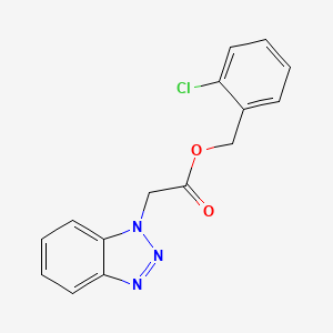 molecular formula C15H12ClN3O2 B3507453 2-chlorobenzyl 1H-1,2,3-benzotriazol-1-ylacetate 
