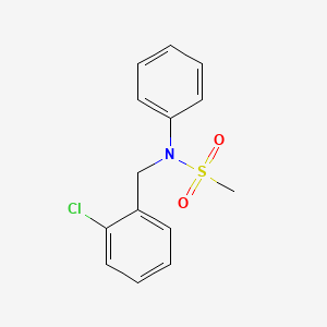 molecular formula C14H14ClNO2S B3507464 N-(2-chlorobenzyl)-N-phenylmethanesulfonamide 