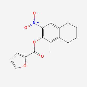 molecular formula C16H15NO5 B3507484 1-methyl-3-nitro-5,6,7,8-tetrahydro-2-naphthalenyl 2-furoate 
