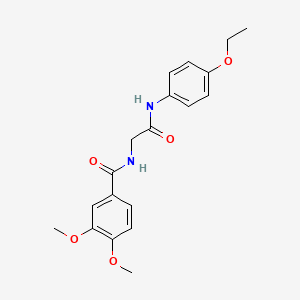molecular formula C19H22N2O5 B3507494 N-{2-[(4-ethoxyphenyl)amino]-2-oxoethyl}-3,4-dimethoxybenzamide 