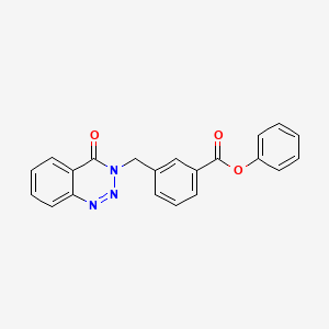molecular formula C21H15N3O3 B3507498 phenyl 3-[(4-oxo-1,2,3-benzotriazin-3(4H)-yl)methyl]benzoate 