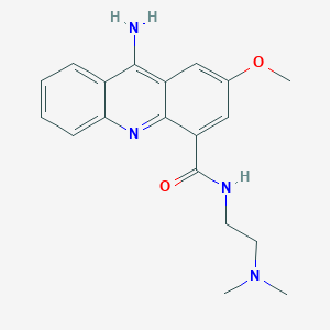 molecular formula C19H22N4O2 B035075 4-Acridinecarboxamide, 9-amino-N-(2-(dimethylaino)ethyl)-2-methoxy- CAS No. 100113-19-7