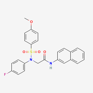 molecular formula C25H21FN2O4S B3507526 N~2~-(4-fluorophenyl)-N~2~-[(4-methoxyphenyl)sulfonyl]-N~1~-2-naphthylglycinamide 