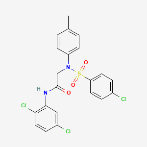 molecular formula C21H17Cl3N2O3S B3507559 N~2~-[(4-chlorophenyl)sulfonyl]-N~1~-(2,5-dichlorophenyl)-N~2~-(4-methylphenyl)glycinamide 