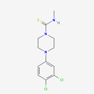 molecular formula C12H15Cl2N3S B3507569 4-(3,4-dichlorophenyl)-N-methyl-1-piperazinecarbothioamide 