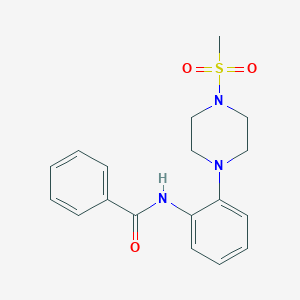molecular formula C18H21N3O3S B350757 N-[2-(4-methylsulfonylpiperazin-1-yl)phenyl]benzamide CAS No. 766523-37-9